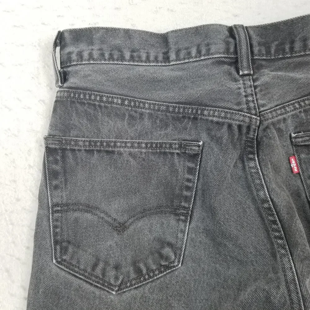 Levis 550 Relaxed Fit Jeans Mens 33x30 Gray Charcoal‎ Wash Tapered Denim Pants